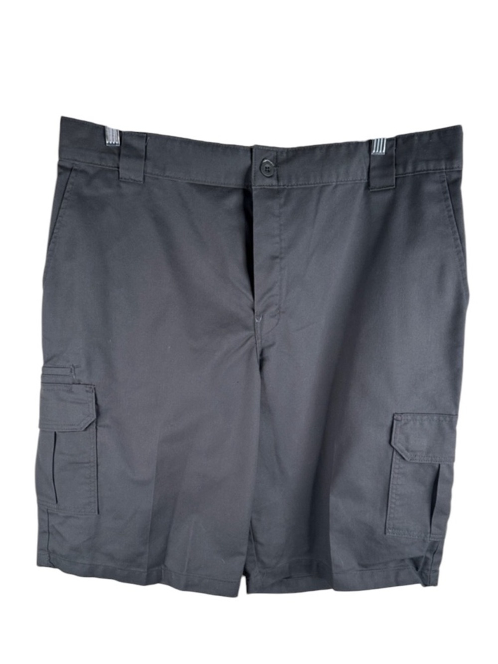 Dickies Charcoal Gray Polyester Blend‎ Relaxed Fit Classic Cargo Shorts Size 42